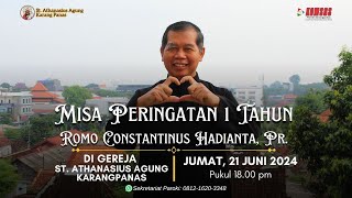 Perayaan Ekaristi Misa Arwah Peringatan 1 Tahun Alm Romo Constantinus Hadianta Pr [upl. by Euton818]