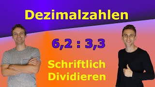 Dezimalzahlen schriftlich dividieren  mit AufgabenLösung  Wann verschiebe ich das Komma [upl. by Leopoldine256]