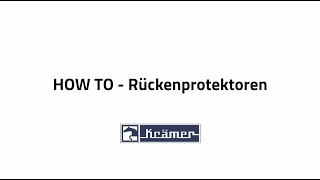 HOW TO  Rückenprotektoren  Krämer Pferdesport [upl. by Ignatzia]