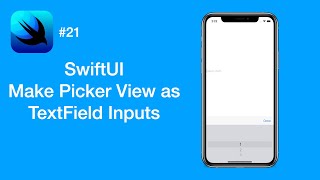 How to Make Picker View as TextField Inputs  SwiftUI 21  iOS Programming [upl. by Lekim69]