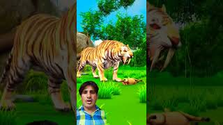 tiger attack cow and monster yeti 😄😄 ytshots [upl. by Iluj374]