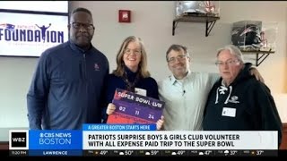 Volunteer surprised with all expense paid trip to Super Bowl [upl. by Eldredge]