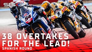 Bautista vs Razgatlioglus INCREDIBLE Jerez Race 2 battle  ESPWorldSBK 🇪🇸 [upl. by Ardyce]