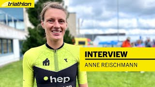 Anne Reischmann quotDas Schwimmen war sehr hart dann wurde es einsamquot  Ironman703WM 2023 [upl. by Laen]