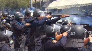 Protestors open fire on Thai security forces [upl. by Naicad]