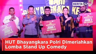 HUT Bhayangkara Polri Dimeriahkan Lomba Stand Up Comedy  Beritasatu [upl. by Reube947]