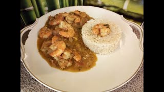 Recette Crevettes au Curry et au Lait de Cocoالقمرون او الجمبري بالكاري وحليب جوز الهند [upl. by Notreb]