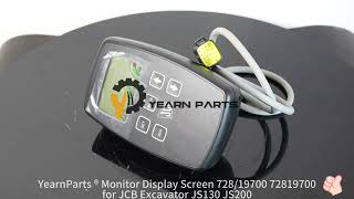 YearnParts ® Monitor Display Screen 72819700 72819700 for JCB Excavator JS130 JS200 [upl. by Siuqramed]