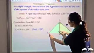 Pythagoras Theorem Explanation  Class 9  CBSE  NCERT  ICSE [upl. by Aridni]