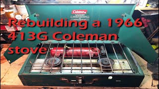 Rebuilding a 1966 Coleman camping 413 G stove [upl. by Hurlbut]