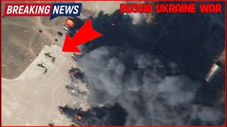 BREKING NEWS Ukrainian hit 3 Russian military helicopters blown up in strike on Kherson airport [upl. by Ecirbaf681]