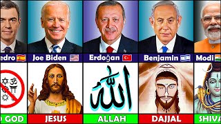 195 Countries State Leaders and Their GOD [upl. by Lezlie]