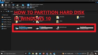 How to partition hard disk in windows 10 [upl. by Anaujik569]