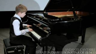 A DIABELLI Andante Cantabile de la Sonatine op151 no 3 Tudor Calin DIACONU [upl. by Ilowell]