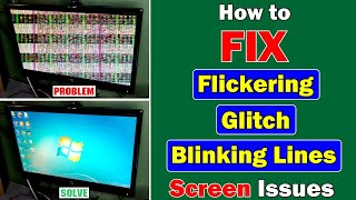 How to Fix Flickering Lines or Glitch Screen Problem in PCLaptop [upl. by Iarised]