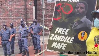 AZAPO sings Amabhulu Amnyama at Zandile Mafe bail hearing [upl. by Lana464]