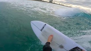 Uncrowded Currumbin on a 58quot Pyzel White Tiger [upl. by Wendell]