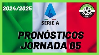 Pronósticos Serie A Jornada 05  Liga Italiana 20242025 [upl. by Eitac]