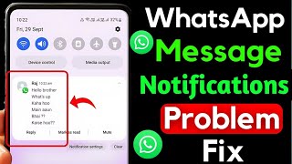 How To Fix Whatsapp Notification Not Showing On Home Screen Android [upl. by Gabbi]