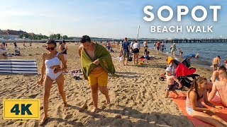 POLAND  SOPOT BEACH WALK 4K [upl. by Enidlarej]