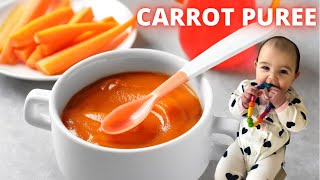 How To Make Baby Food Carrot Puree Recipe [upl. by Disharoon]