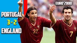 Portugal vs England 3  2 Highlights Group Stage Euro 2000 HD [upl. by Attenaj181]