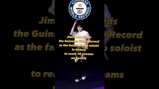 Guinness World records Jimin 💜💜bts btsarmy jimin guinnessworldrecords viralshotrts [upl. by Blockus]