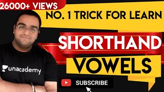 No1 TRICK FOR LEARN SHORTHAND VOWELS🔥🔥 [upl. by Hadeis]