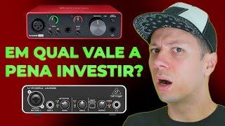 FOCUSRITE é muito MELHOR que a BEHRINGER  Em qual vale a pena INVESTIR [upl. by Muriel]