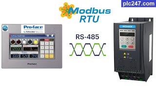 HMI Proface quotModbus RTUquot Inovance MD200 Tutorial [upl. by Nnyledam]