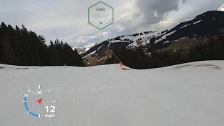 HOW STEEP IS BLACK RUN Super Megeve at MEGEVE ski resort  GoPro HD POV Skiing  Feb 2024 [upl. by Aneres]