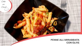 Penne all’arrabbiata con olive  primopiatto gustoso e che si prepara in pochissimi minuti 🍅 [upl. by Enowtna876]