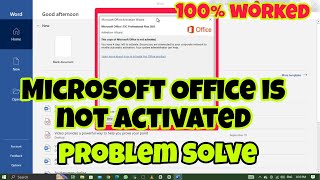 Solved Microsoft Office activation problem [upl. by Relly]