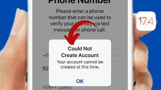 Could Not Create Apple ID Could Not Create Account Your Account Cannot Be Created At This TimeFIX [upl. by Ydnih506]