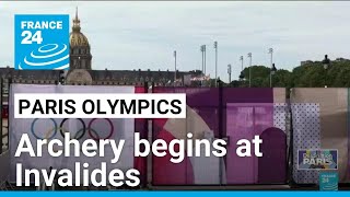 Olympic Games Archery competition begins at Invalides • FRANCE 24 English [upl. by Waldos]