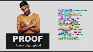 Proof  Kurt Kobain  Verse 1  Lyrics Rhymes Highlighted 061 [upl. by Mide353]