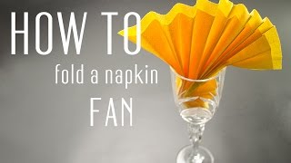 How to Fold a Napkin into a Fan [upl. by Ednew]