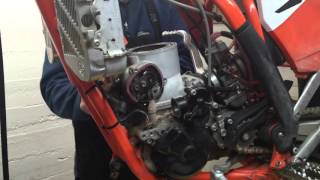 Howto do a KTM 250300 Top End Rebuild [upl. by Nylannej429]