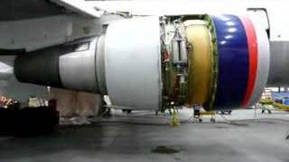 Boeing 767400 thrust reverser test [upl. by Oilejor211]