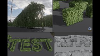 Boxwood Hedge Construction Set Test Blender291 [upl. by Cirilo]