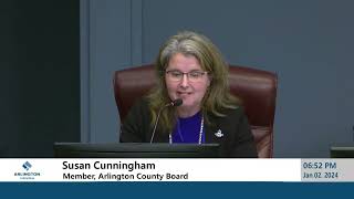 Arlington County Board Member Susan Cunninghams New Years Remarks [upl. by Nwahsyar]