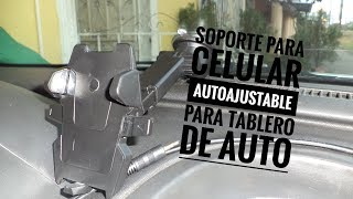 Soporte para Celular Autoajustable para Tablero de Auto [upl. by Ledah671]