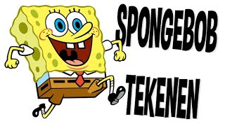 Spongebob tekenen  Online Tekenlessen voor beginners en kinderen Leren Tekenen [upl. by Lehplar]