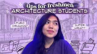 TIPS FOR FIRST YEAR ARCHITECTURE STUDENTS 📐📝 Things to Study Skills to Practice References [upl. by Stauder]