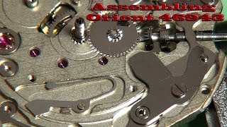 Orient 46943  Assembling watch movement [upl. by Anitan]