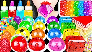 ASMR RAINBOW DESSERT 무지개 팝핑보바 RAINBOW KOHAKUTO POPPING BOBA TANGHULU RAINBOW DRINKS JELLY MUKBANG먹방 [upl. by Adnuahsor364]