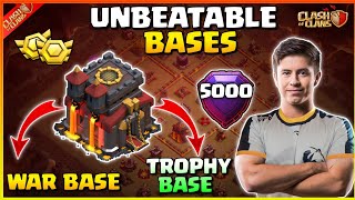 NEW UNBEATABLE TH10 BASE WARTROPHY BASE LINK 2024  BEST TOWN HALL 10 HYBRIDFARMING BASE  COC [upl. by Cirdec]