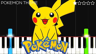 POKÉMON  Gotta Catch ‘Em All  EASY Piano Tutorial [upl. by Kcitrap870]