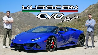 2020 Lamborghini Huracan Evo Spyder Review  Suns Out Guns Out [upl. by Naanac]