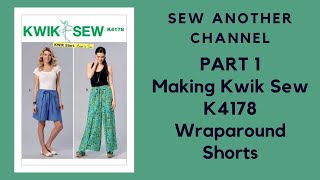 Making Kwik Sew K4178 Wraparound Shorts Part 1 of 2 [upl. by Iana134]